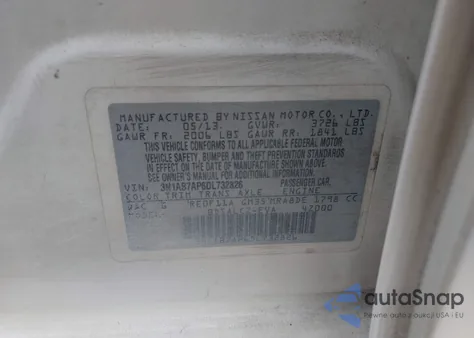 2013 Nissan Sentra S из США, поврежденный, VIN 3N1AB7AP6DL732826